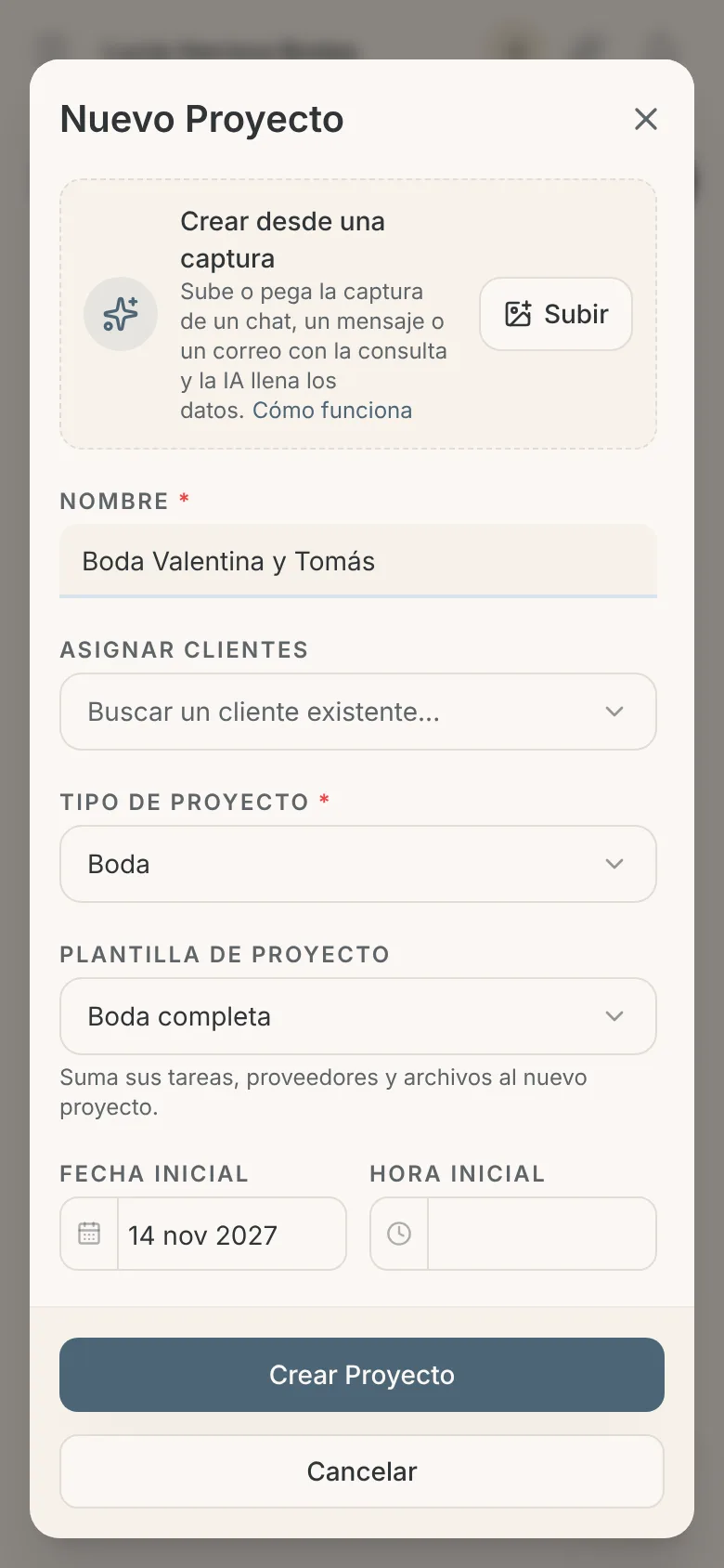 El mismo campo en el celular