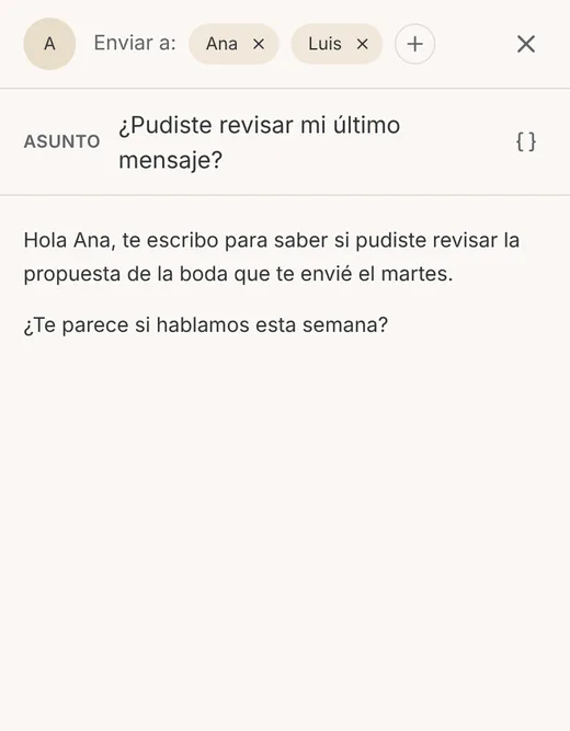El mismo correo en el celular